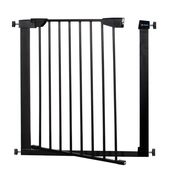 Babyskyddsgrind för trappdörrar - SPRINGOS - 75-110 cm - Metall - Svart - Tryck