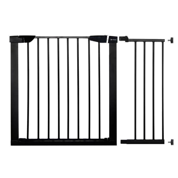 Babyskyddsgrind för trappdörrar - SPRINGOS - 75-110 cm - Metall - Svart - Tryck