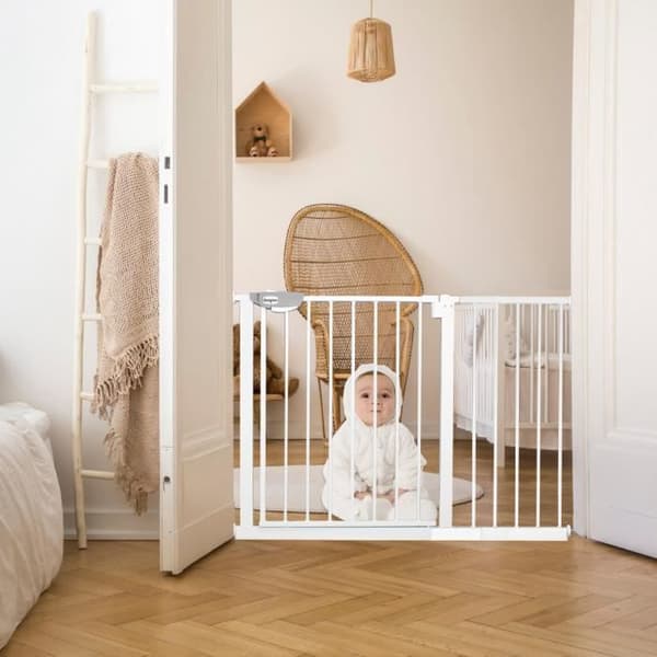 XMTECH Safety Gate - Justerbar 105-115 cm - Tvåvägsöppning - Ingen borrning - Vit