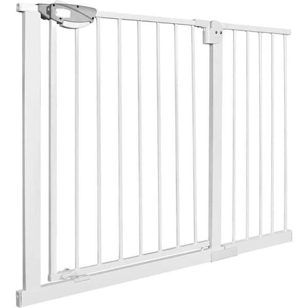 YUENFONG Stair Safety Gate utan borrning - Bredd: 105-115cm - 180° öppning - Vit