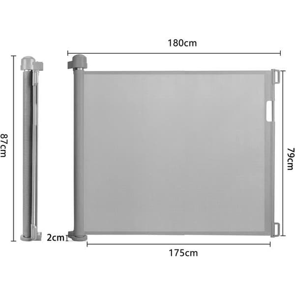 YUENFONG Stair Safety Gate Utdragbar 0-180cm - För spädbarn och husdjur