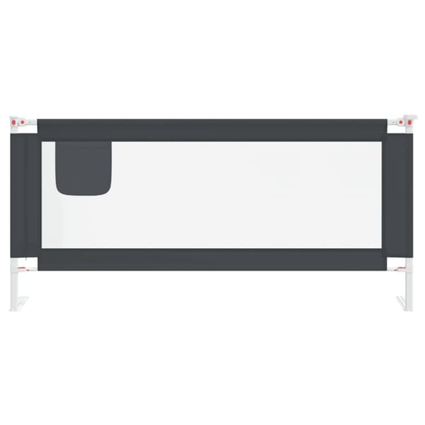 vidaXL Sängskena för barn mörkgrå 200x25 cm tyg -  Säkerhetsspjälor