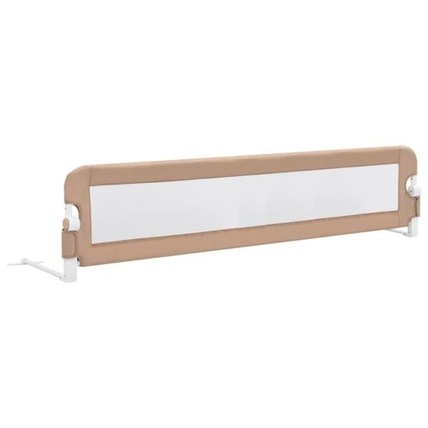 vidaXL Sängskena för barn taupe 180x42 cm polyester -  Säkerhetsspjälor