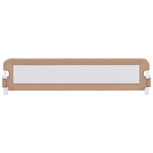 vidaXL Sängskena för barn taupe 180x42 cm polyester -  Säkerhetsspjälor