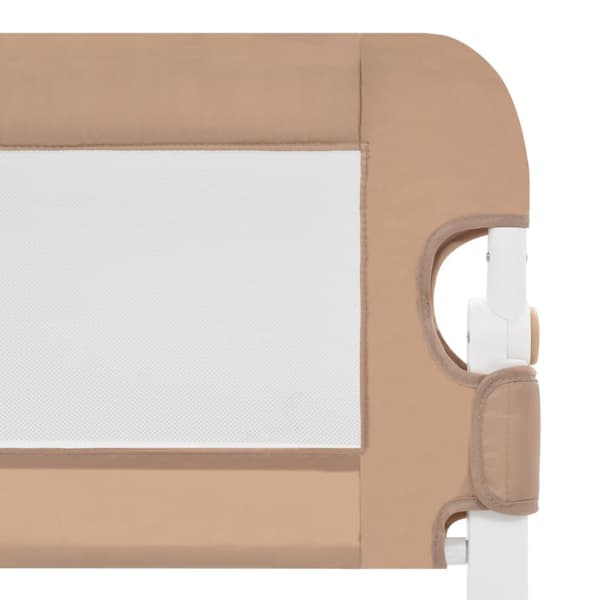 vidaXL Sängskena för barn taupe 180x42 cm polyester -  Säkerhetsspjälor