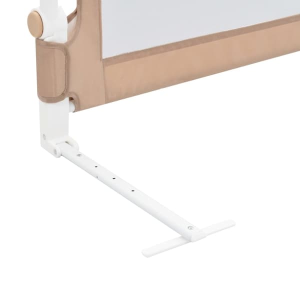 vidaXL Sängskena för barn taupe 180x42 cm polyester -  Säkerhetsspjälor