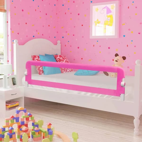 vidaXL sengegelænder til barneseng 150 x 42 cm pink -  Sengeheste