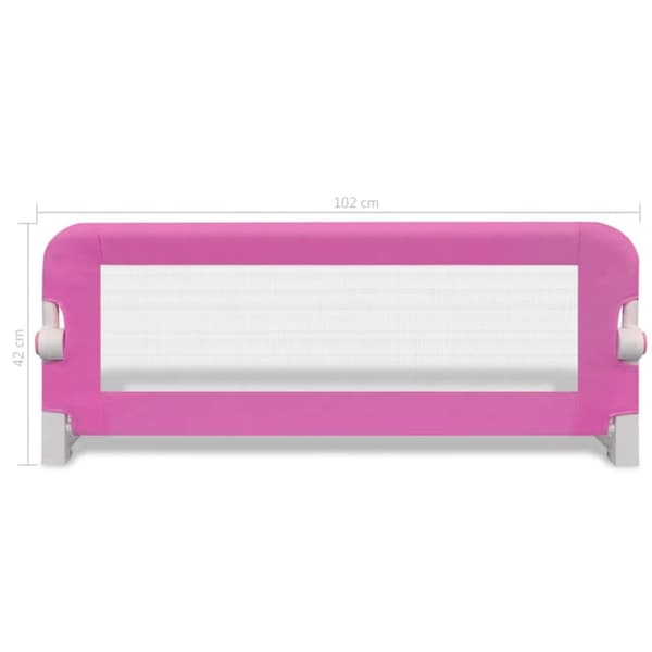 vidaXL Sängskena för barn 2 st rosa 102x42 cm -  Säkerhetsspjälor
