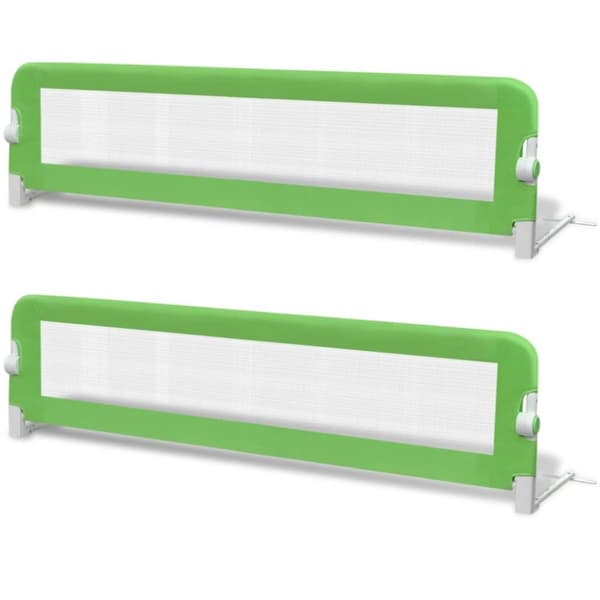 vidaXL Turvalaita sänkyyn 2 kpl vihreä 150x42 cm -  Vauvan turvakaiteet