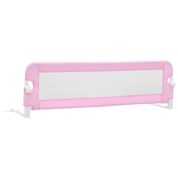 vidaXL Sängskena för barn rosa 120x42 cm polyester -  Säkerhetsspjälor