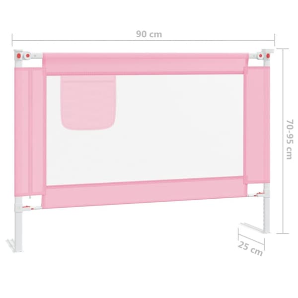 vidaXL Turvalaita sänkyyn pinkki 90x25 cm kangas -  Vauvan turvakaiteet