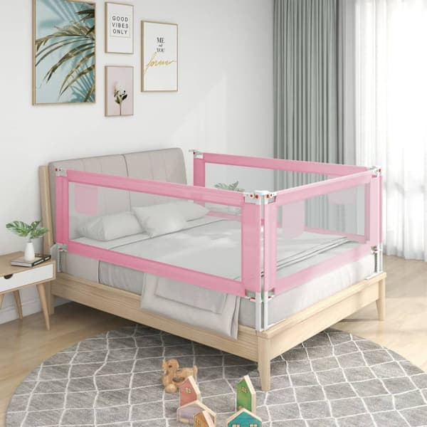 vidaXL Turvalaita sänkyyn pinkki 90x25 cm kangas -  Vauvan turvakaiteet