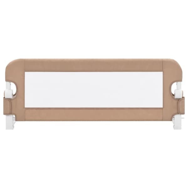 vidaXL Sängskena för barn taupe 102x42 cm polyester -  Säkerhetsspjälor