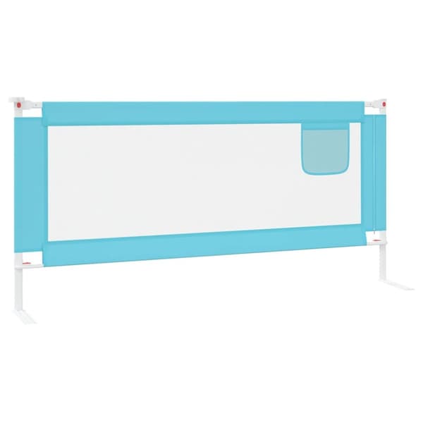 vidaXL Sängskena för barn blå 200x25 cm tyg -  Säkerhetsspjälor