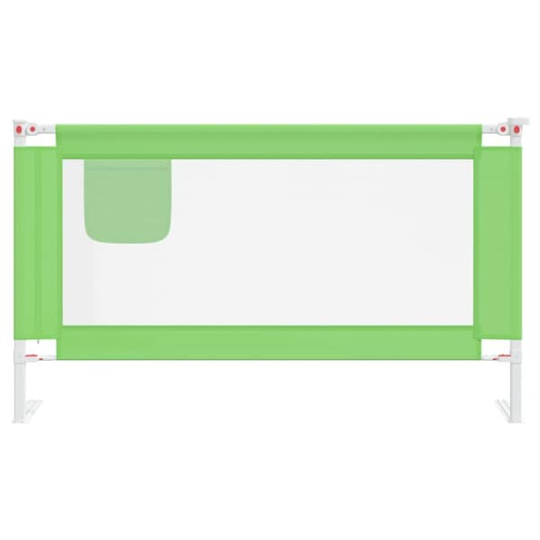 vidaXL Sängskena för barn grön 140x25 cm tyg -  Säkerhetsspjälor