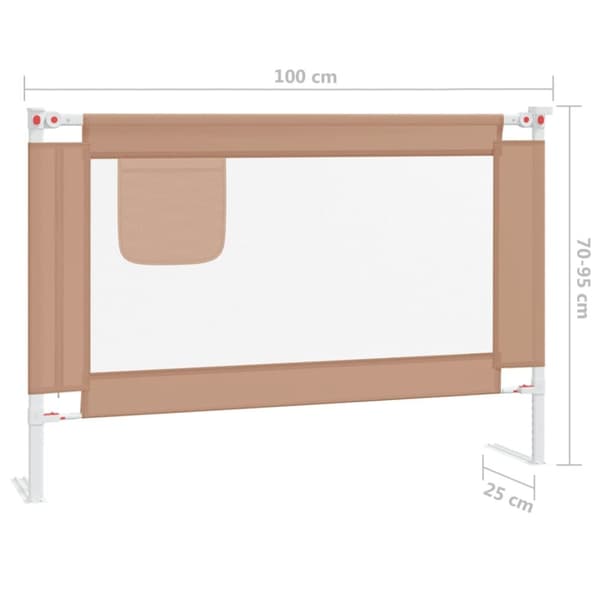 vidaXL sengehest 100x25 cm stof gråbrun -  Sengeheste
