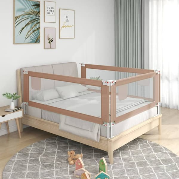 vidaXL sengehest 100x25 cm stof gråbrun -  Sengeheste