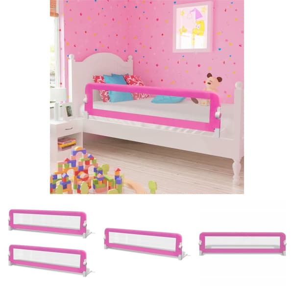 The Living Store sengehest til børn 2 stk. 150 x 42 cm pink -  Sengeheste