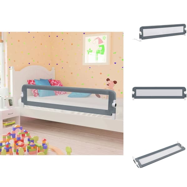 Sengeheste - Living sengegelænder til barneseng 180 x 42 cm polyester grå