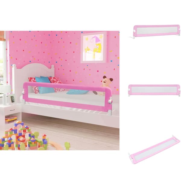 Sengeheste - Living sengegelænder til barneseng 180 x 42 cm polyester pink