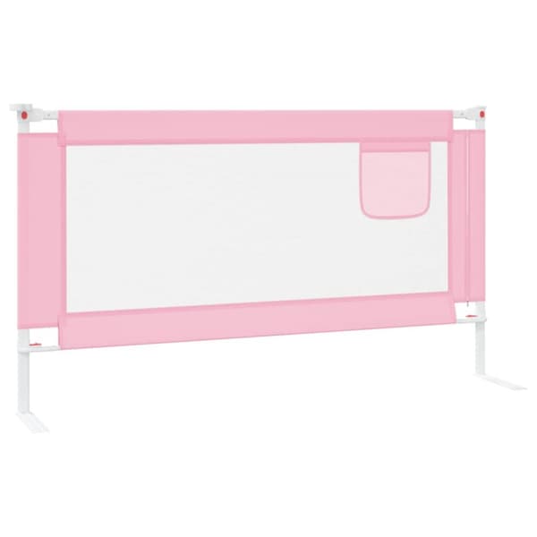 Säkerhetsspjälor - Living Sängskena för barn rosa 150x25 cm tyg