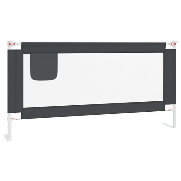 Sängskena för barn mörkgrå 180x25 cm tyg - Sängskena - Sängskenor - Home & Living