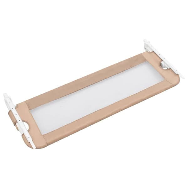 Sengegelænder til barneseng 120 x 42 cm polyester gråbrun - Sengehest - Sengeheste - Home & Living