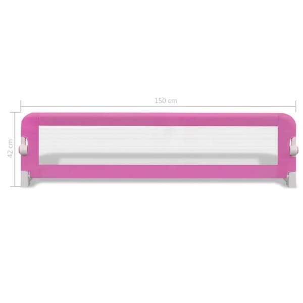 Turvalaita sänkyyn 2 kpl vaaleanpunainen 150x42 cm - Laita - Laidat - Home & Living