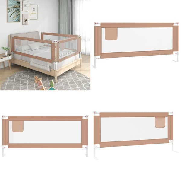 Sängskena för barn taupe 200x25 cm tyg - Sängskena - Sängskenor - Home & Living