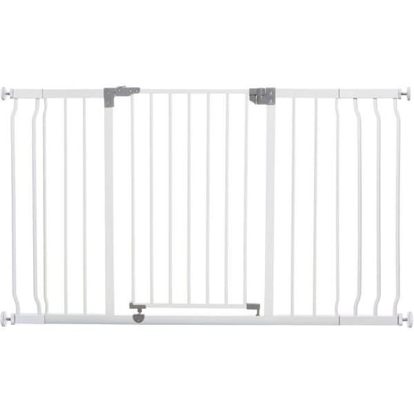 Säkerhetsbarriär - DREAMBABY - LIBERTY - 1 barriär + 2 förlängningar - 126-132,5 cm - Vit