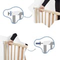 Miniatyrbild 4 av 5: Badabulle Deco Pop Safety Gate - Expanderbar barriär för öppning från 63 till 106 cm - Skruvfäste, naturligt trä
