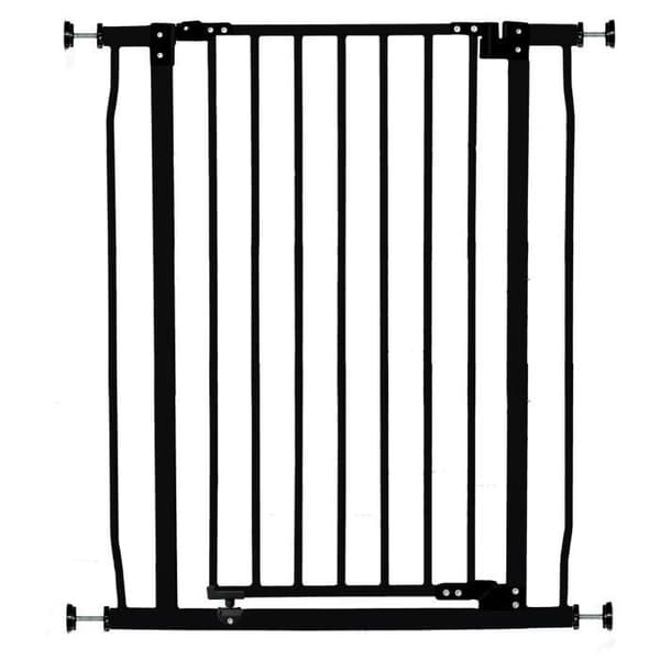 DREAMBABY Skyddsgrind Extra High LIBERTY - Med tryck - L 75/81 x H 93 cm - Svart