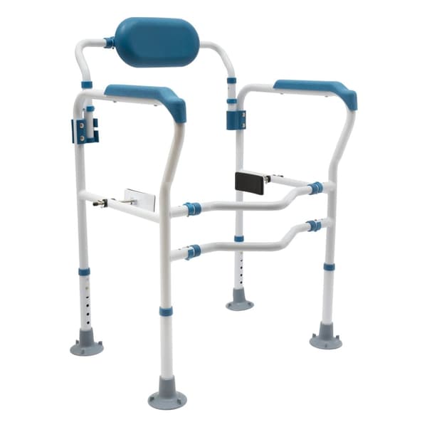 Toilet Assist Rail, 300 lbs vægtkapacitet, justerbar højde,HVID