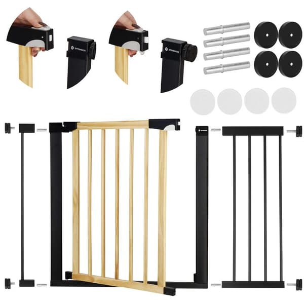 Springos® Säkerthetsgrind för Baby - Trappor, Dörrar 75-117 cm