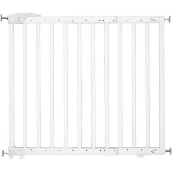Badabulle Deco Pop Safety Gate - Expanderbar barriär för öppning från 63 till 106 cm - Skruvfäste, vit