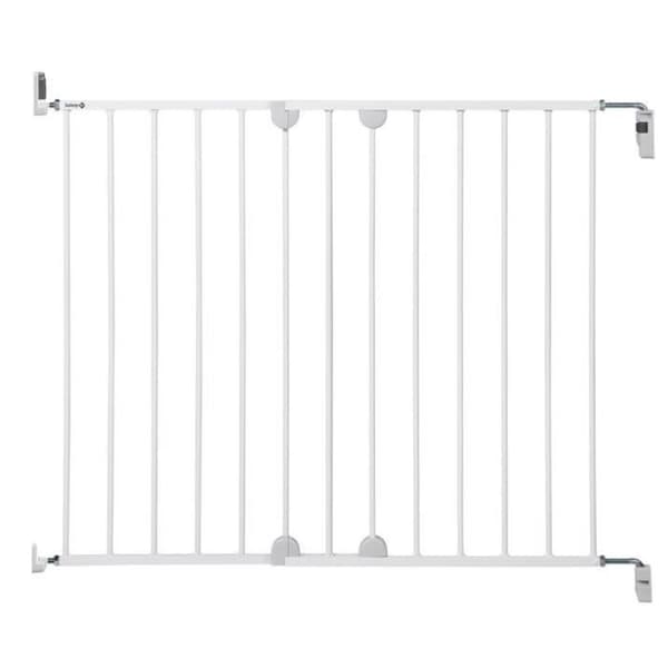 SAFETY 1ST Wall-fix utdragbar skyddsgrind, bredd från 62 till 102 cm, från 6 till 24 månader, vit metall, väggmontering 2