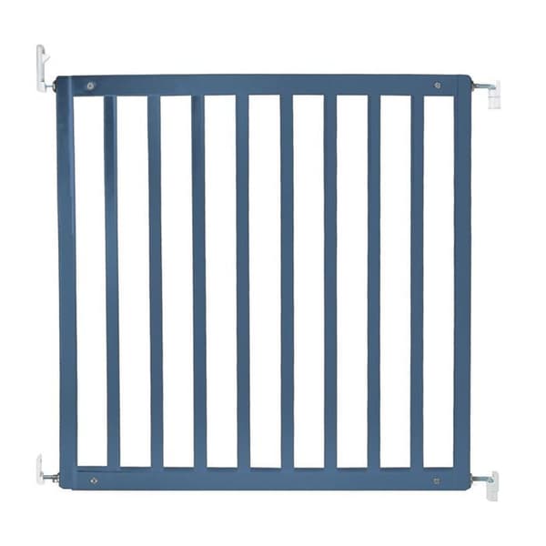 Safetots Simply Secure Säkerhetsgrind i trä, 72cm - 79cm, Azurblå, Väggmonterad säkerhetsgrind för baby