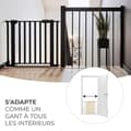 Miniatyrbild 3 av 4: Kinderkraft Utvidbar säkerhetsgrind LOCK &amp; GO Vit/Trä
