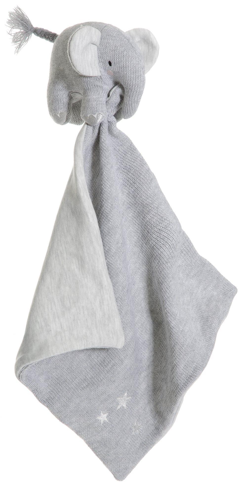 Teddykompaniet Cozy Knits Elefant Snuttefilt Grå