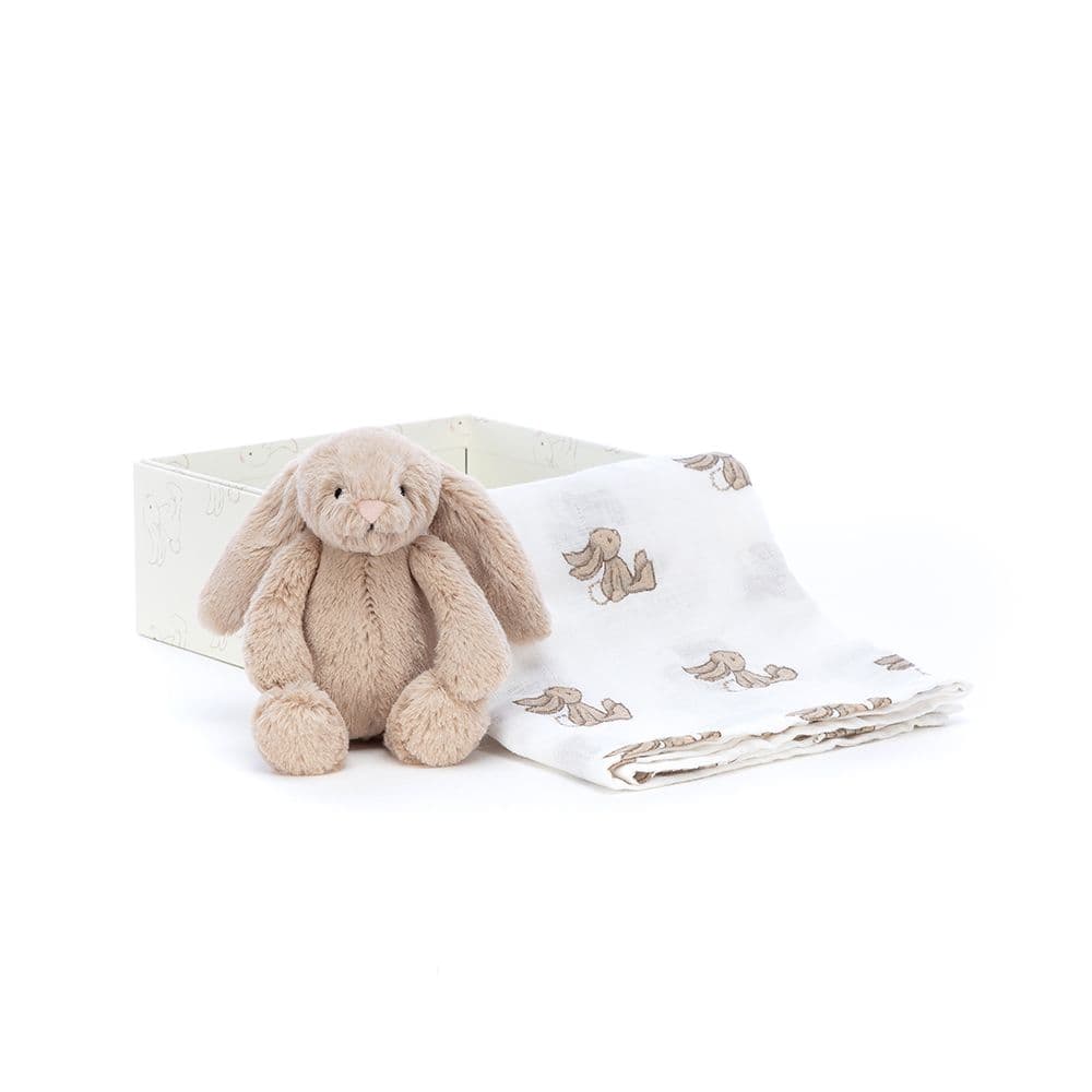 Jellycat Gåvoset Bashful Beige Bunny 18x18x8 cm Beige