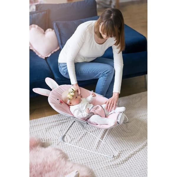 Babyvakt - MOMI GLOSSY - 8 melodier - 3 vibrationslägen - Leksaksbåge - Rosa