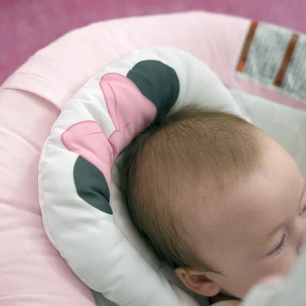 DISNEY BABY Bouncy chair - Minnie - Avtagbar leksakshäng med Disney-leksaker, 8 Melodier, Lugna vibrationer, Justerbart huvudstöd