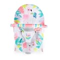 Miniatyrbild 4 av 6: BRIGHT STARTS Pink Flamingo Baby Bouncer, lugnande vibrationer, Activity Arch med interaktiva leksaker