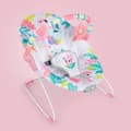 Miniatyrbild 9 av 9: BRIGHT STARTS Pink Flamingo Baby Bouncer, lugnande vibrationer, Activity Arch med interaktiva leksaker