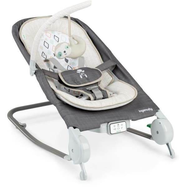 INGENUITY Transat baby folding stomach massage - Parker, fixed or rocking position, vibrations, melodies and removable activity arches
