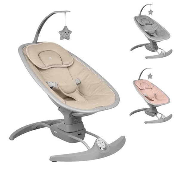 Kikkaboo transat Spinny elektrisk, lekhängd, musikfunktion, fjärrkontroll [Beige]