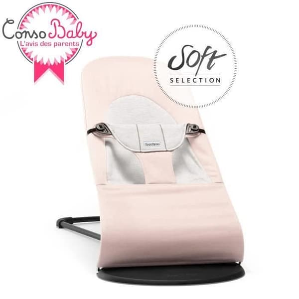 BABYBJÖRN Bouncer Balance Mjuk, Bomull/Jersey, Ljus/Grå