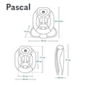 Miniatyrbild 6 av 6: Balancelle Transat LIONELO Pascal - 12 melodier - Vibrationer - Kompakt hopfällning - Grå/Blå