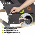 Miniatyrbild 3 av 4: LIONELO June babystol - Naturlig gungrörelse - Lätt och stabil - Grå