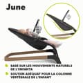 Miniatyrbild 2 av 4: LIONELO June babystol - Naturlig gungrörelse - Lätt och stabil - Grå